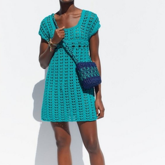 New w/Tags Urban Outfitters Peek-a-Boo Cotton Crochet Swim Cover-UP - Picture 2 of 4